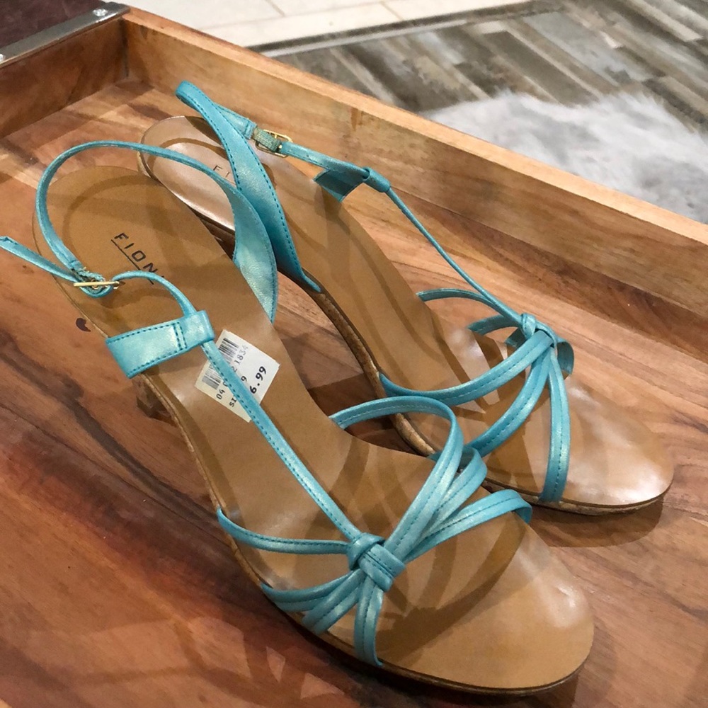 Pretty light teal colored heels